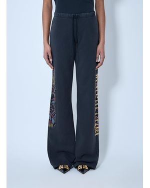 Balenciaga Tacky Tattoo Flared Track Pants - Blue