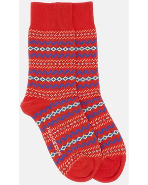 JW Anderson Jw Anderson Fair Isle Sock - Red