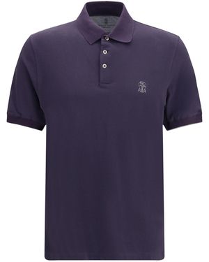 Brunello Cucinelli Cotton Polo - Blue