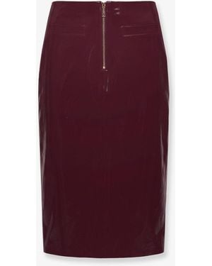 Self-Portrait Self Portrait Vinyl Midi Skirt - Purple