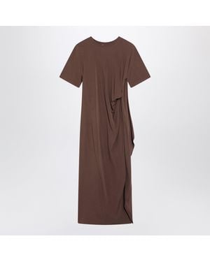 Loewe Dark Viscose Blend Dress - Brown