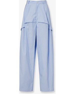 Loewe Paula's Ibiza -Triped Cotton Pajamas Pants - Blue