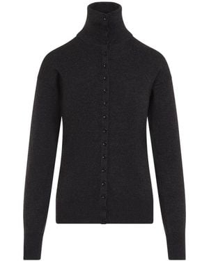 Lemaire Melange Buttoned Top - Black