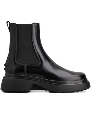 Tod's Leather Chelsea Boots - Black