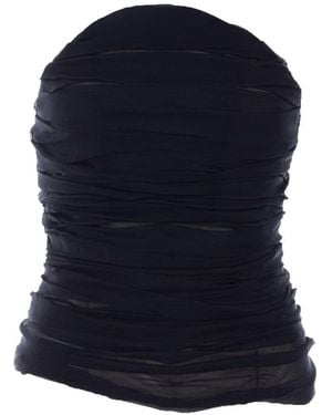 Balenciaga Fitted Bustier Top - Blue
