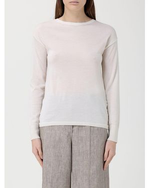Max Mara Striped Cashmere And Silk Pullover - White