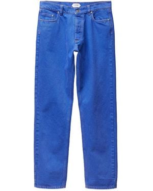 Versace Regular Waist Colored Denim Jeans - Blue