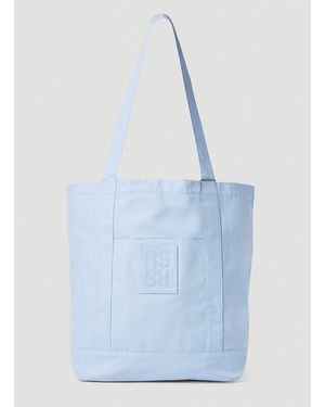 Raf Simons Logo Patch Tote Bag - Blue