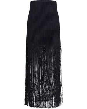 Alaïa Alaïa Fringe Pencil Skirt - Black