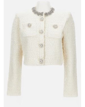 Self-Portrait Cardigan - White