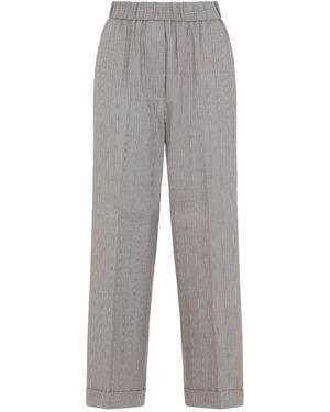 Peserico Straight Pants - Gray