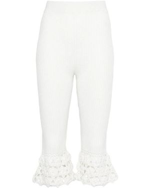 Ganni Cropped Pants - White