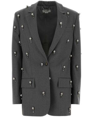 Stella McCartney Gray Wool Blazer - Black