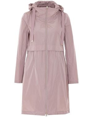 Herno New Techno Taffeta' Long Parka - Pink