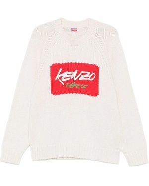 KENZO Neutrals Sweaters & Knitwear - White