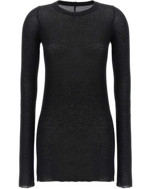 Rick Owens Ribbed" T-Shirt - Black