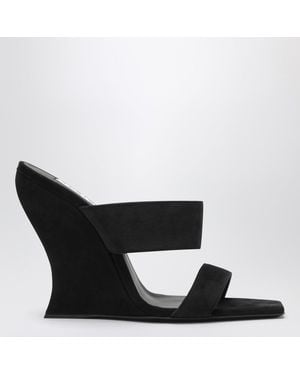 Alaïa Suede Wedge Sandals - Black