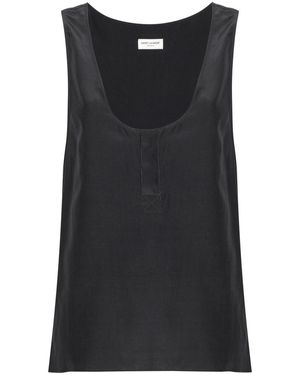 Women's Saint Laurent Sleeveless and tank tops | Lyst