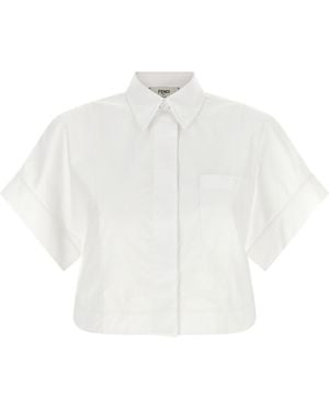 Fendi Maxi Button Shirt - White