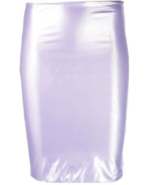 The Attico High-Waisted Skirt - Purple