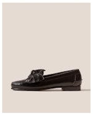 Hereu Corbati Bow Slip On Loafer - Natural