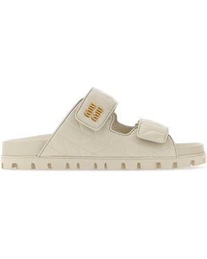 Miu Miu Nappa Leather Slippers - Multicolor