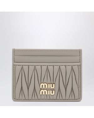Miu Miu Pomice Card Holder - Gray