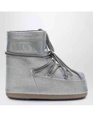 Moon Boot Icon Low Boots With Glitter - Gray