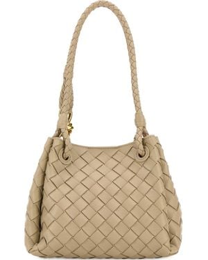 Bottega Veneta Parachute Small Leather Handbag - Natural