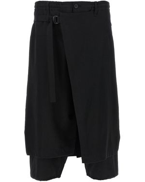 Yohji Yamamoto 'Standard Wrap' Pants - Black