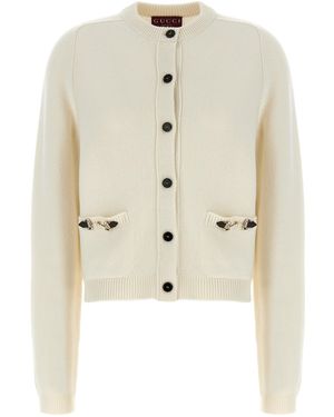 Gucci 'Morsetto' Cardigan - Natural
