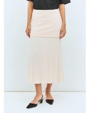 Jil Sander Layered Midi Skirt - White