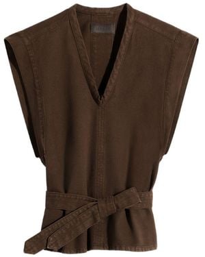 Lemaire Cotton Tank Top - Brown