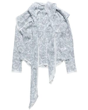 Acne Studios Paisley Print Silk Shirt - Blue