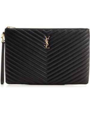Saint Laurent Monogram Pouch - Black