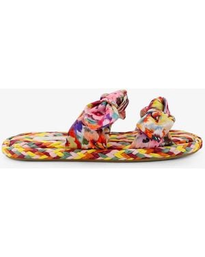 Zimmermann Sandals Carousel Raffia - Red