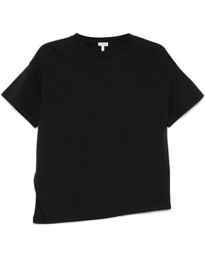 Loewe Cotton Assymetric T-Shirt - Black