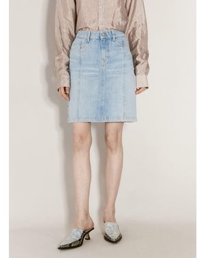 Martine Rose Narrow Front Mini Skirt - Blue