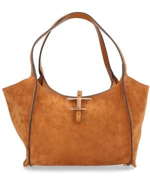 Tod's "T Timeless" Shopping Bag - Brown