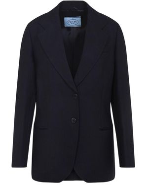 Prada Single-Breasted Jacket - Blue