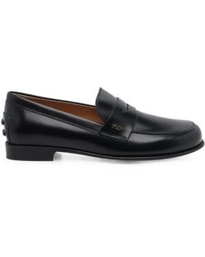 Tod's Leather Loafers - Black