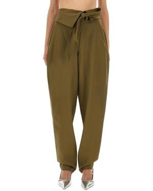 The Attico Gabardine Long Pants For in Black | Lyst
