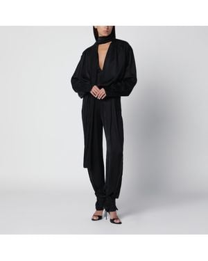 ANDAMANE Mathilda Cupro Satin Blouse - Black
