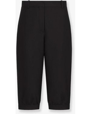 Dior Virgin Wool And Silk Grain De Poudre Bermuda Shorts - Black
