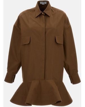 Stella McCartney Cotton Shirt Dress - Brown