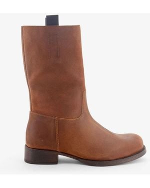 Jude Leif Distressed Leather Boots - Brown