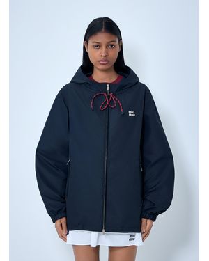 Miu Miu Hooded Zip Jacket - Blue