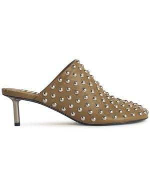 Jil Sander Chimera Leather Mules - Metallic