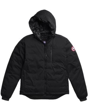 Canada Goose Matte Finish Hooded Down Jacket - Black
