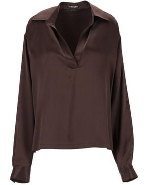 Tom Ford Soft Polo Shirt - Brown